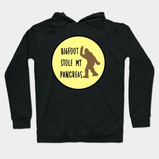 Bigfoot Stole My Pancreas Yellow Hoodie